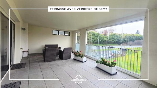 T3 avec terrasse couverte de 30 m², 2 parkings et box - Accès rapide hypercentre et Gare