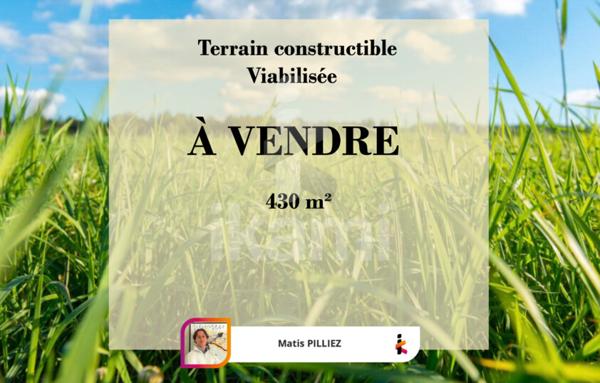 Terrain à bâtir viabilisé 430 m2 à Salles