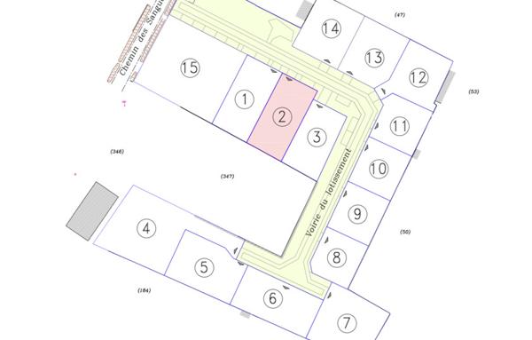 Terrain à bâtir viabilisé 435 m2 Salles