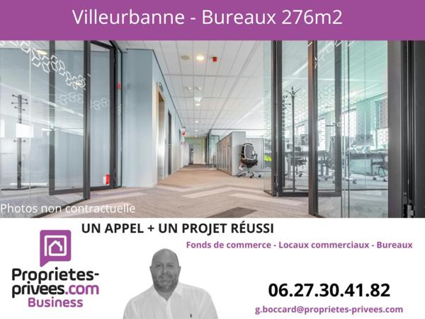 VILLEURBANNE - BUREAUX  276,95 m², DIVISIBLES