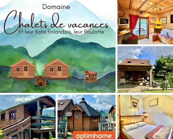 🌲 Domaine de charme – 2 chalets meublés avec étang privé, vue montagne 🌲 Terrain de 4000m2 environ