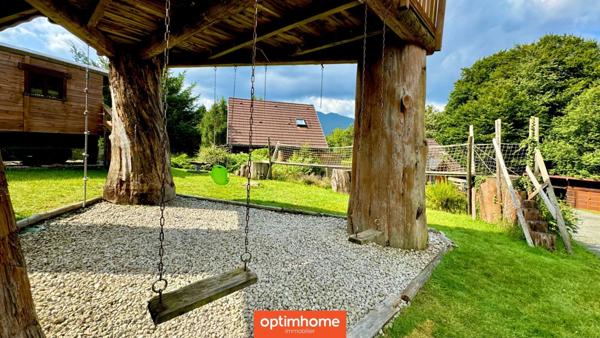 🌲 Domaine de charme – 2 chalets meublés avec étang privé, vue montagne 🌲 Terrain de 4000m2 environ