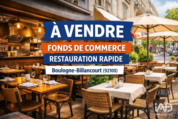 Restaurant à vendre 30 m² Boulogne-Billancourt