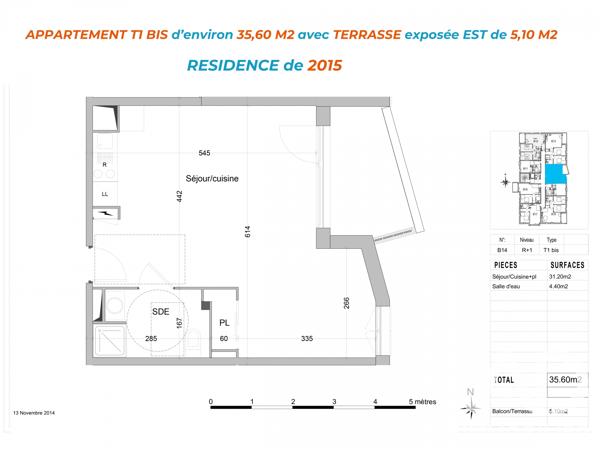 Appartement à vendre 2 pièces 35,6 m² Tours