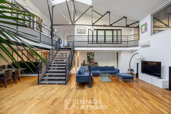 Loft industriel avec garage