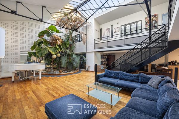 Loft industriel avec garage