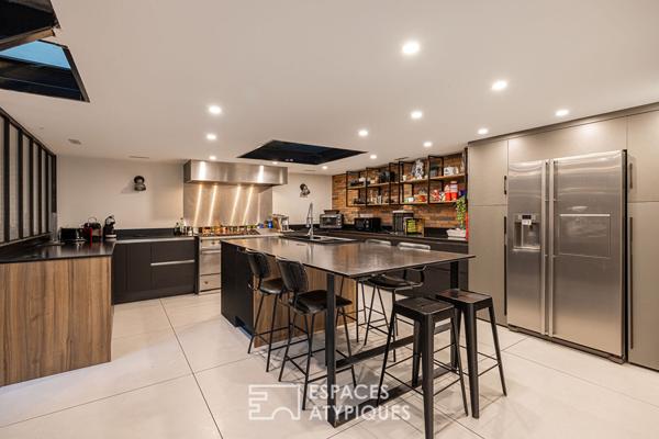 Loft industriel avec garage