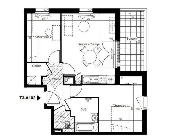 Appartement 3 pièces - 44115 Basse-Goulaine