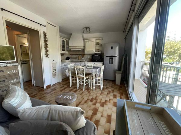 Studio cabine La Grande Motte en première ligne 21 m2