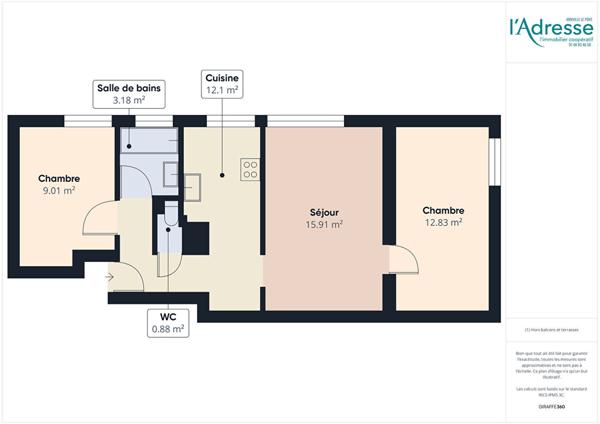 Appartement Champigny Sur Marne 3 pièce(s) 55.40 m2