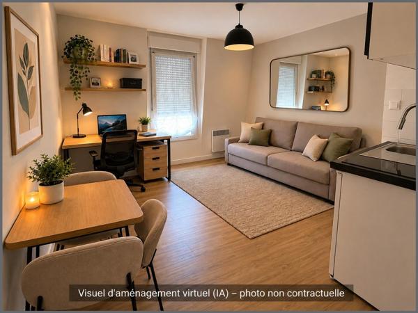 Studio lumineux et fonctionnel près du campus