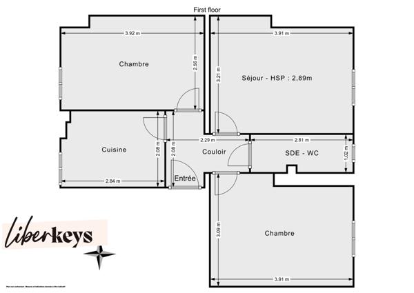 Appartement traversant 3 pièces refait à neuf – 44 m² – Asnières-sur-Seine