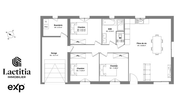 Terrain 803m2 au centre de Oytier Sr Oblas