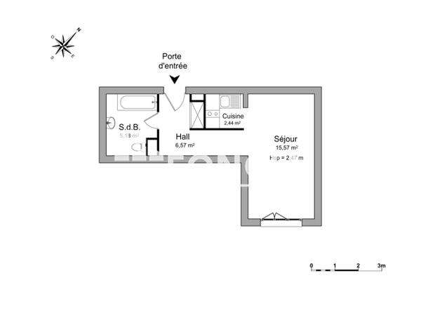 Location Studio 29.76 m² - 8-10 BOULEVARD CHASLES Chartres 28000