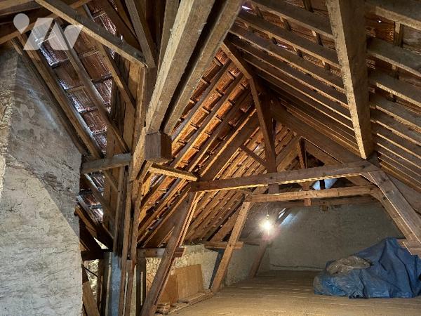 Très bel ensemble en pierre de 1860, sur un parc boisé de plus d'1,8 HA, en sortie de ville.