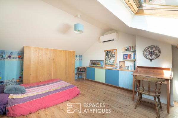 Maison familiale avec jardin et plan d’eau privé