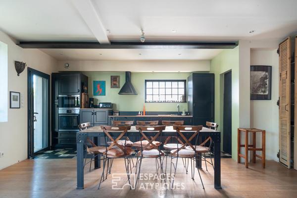 Maison familiale avec jardin et plan d’eau privé