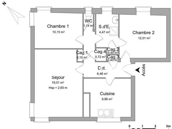 Location Appartement 3 pièces 64.9 m² - 2 RUE LOUIS FLAMANT Chateau Thierry 02400
