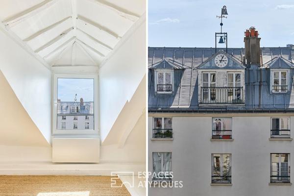 Dernier étage traversant proche Martyrs