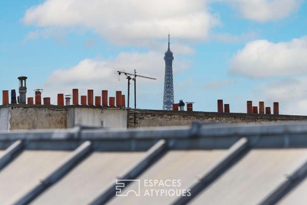 Dernier étage traversant proche Martyrs