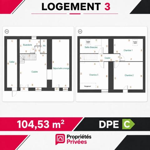 CANCALE 35260 -CORPS DE FERME COMPOSÉ DE 5 LOGEMENTS  400 M2 HABITABLE AU TOTAL
