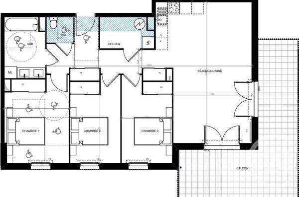 Appartement à vendre  4 pièces - 87,12 m2 CAVALAIRE SUR MER - 83