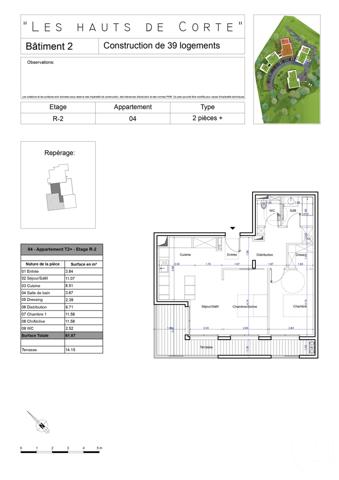Appartement à vendre  3 pièces - 61,87 m2 CORTE - 202