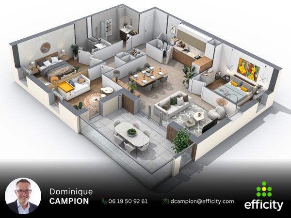 Appartement
         4 pièces
        - 87 m² 354 000 € *