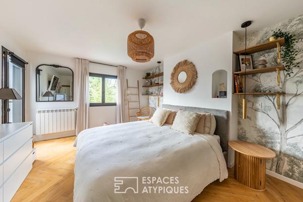 La maison contemporaine et sa dépendance aménagée