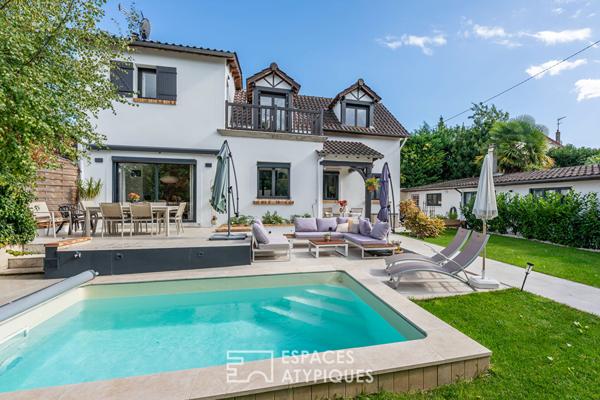 La maison contemporaine et sa dépendance aménagée