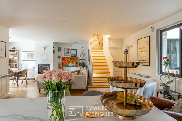 La maison contemporaine et sa dépendance aménagée