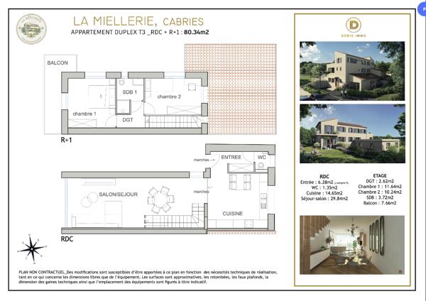 Cabriès (13480) Maison duplex à rénover de 80m2 sur 422 m2 de terrain.