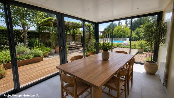 Maison Vertou 6 pièces 198 m2 sur une parcelle, avec piscine et étang, de 6316m².