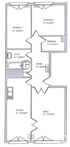 Appartement à vendre 3 pièces 62,37 m² Vandœuvre-lès-Nancy