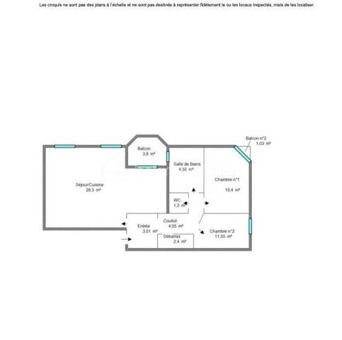 Appartement de 63,59 m²
