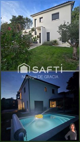 Villa contemporaine avec piscine et garage au calme