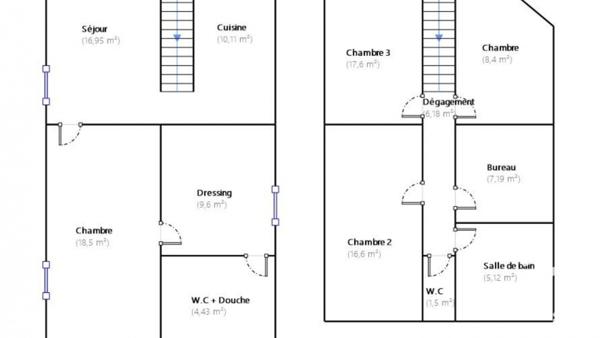 Maison de village 6 pièces de 124 m² à La Garde-Freinet (83680)