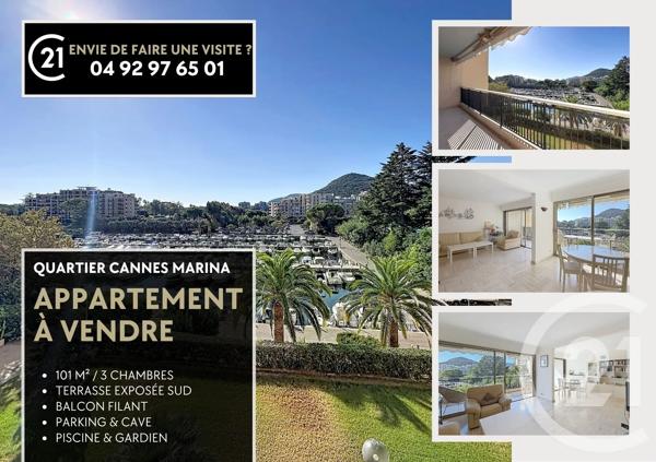 Appartement F5 à vendre  5 pièces - 101,10 m 2   MANDELIEU LA NAPOULE  - 06