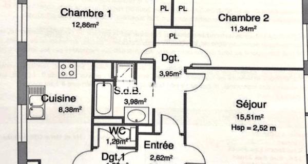 À vendre Appartement 3 pièces 61 m² - Poitiers 86000
