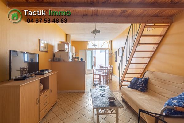 Sète centre ville, appartement 2 pièces + mezzanine
