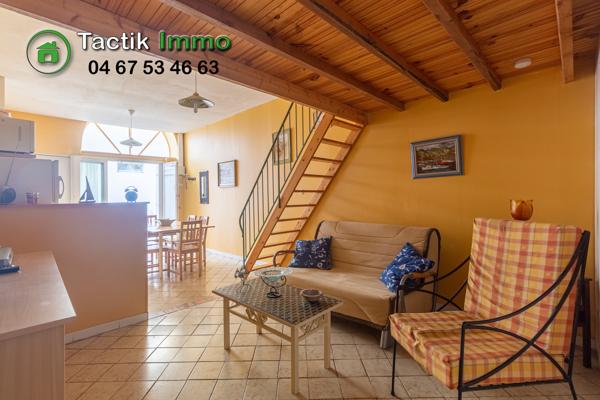 Sète centre ville, appartement 2 pièces + mezzanine