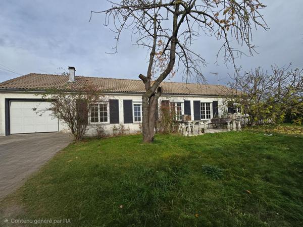 Plain Pied individuel, 4 chambres, garage, jardin secteur HOUZARDE