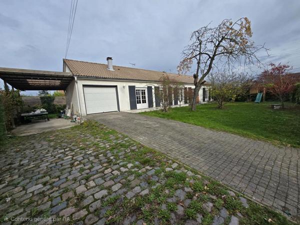 Plain Pied individuel, 4 chambres, garage, jardin secteur HOUZARDE