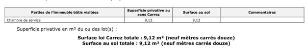 Studio à vendre 9,12 m² Bois-Colombes