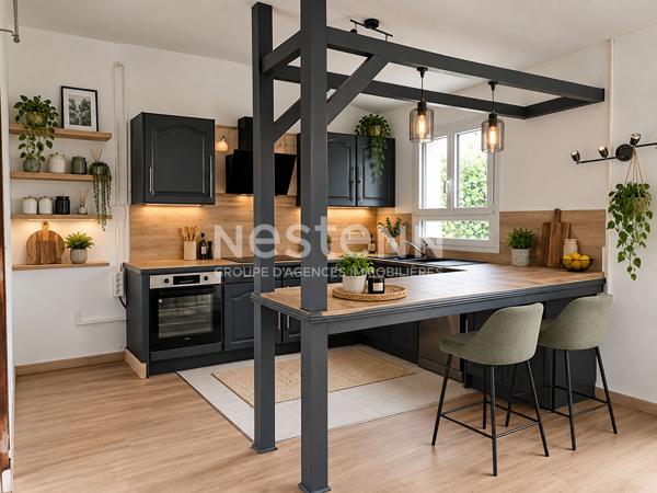 A VENDRE sur Grand Champ Maison néo-bretonne 78 m²  2 chambres Jardin 497 m² Garage