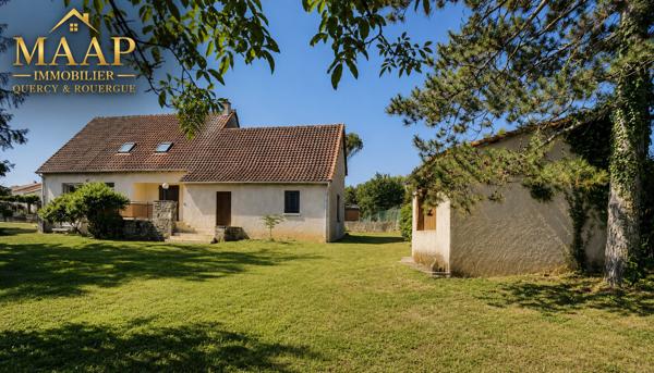 Maison 6 pièces – 133 m² – Terrain 1 661 m² – Limogne-en Quercy 191 000 €