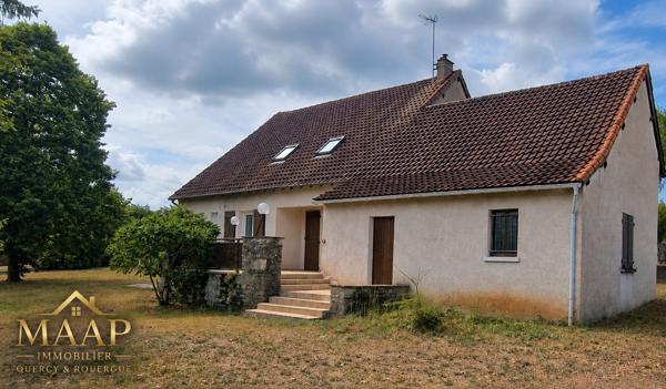 Maison 6 pièces – 133 m² – Terrain 1 661 m² – Limogne-en Quercy 191 000 €