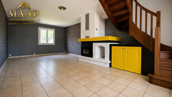 Maison 6 pièces – 133 m² – Terrain 1 661 m² – Limogne-en Quercy 191 000 €
