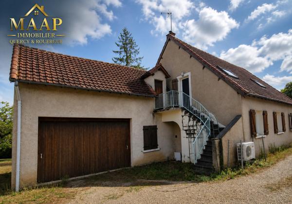 Maison 6 pièces – 133 m² – Terrain 1 661 m² – Limogne-en Quercy 191 000 €
