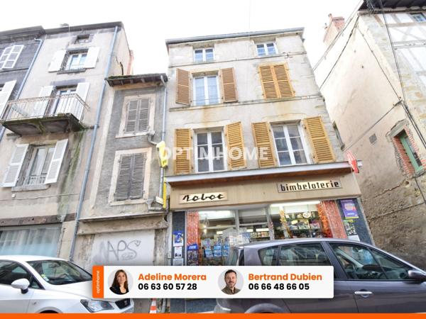 *** EXCLUSIVITE *** APPARTEMENT + LOCAL COMMERCIAL LOUÉ + DÉPENDANCE *** BILLOM CENTRE 63160 ***
